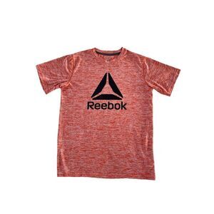 Reebok Crossfit Speed Wick Logo Workout T-Shirt Boys XL (18-20) Orange Space Dye